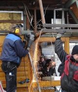 Rückbau vom alten Unterstand 