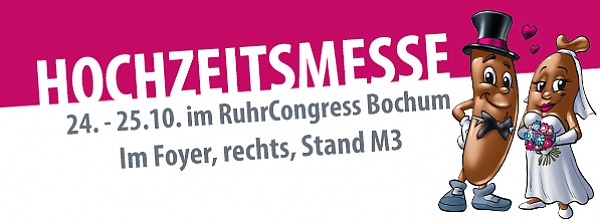 Besucht uns auf der Hochzeitsmesse 24.-25.10. Stand M3